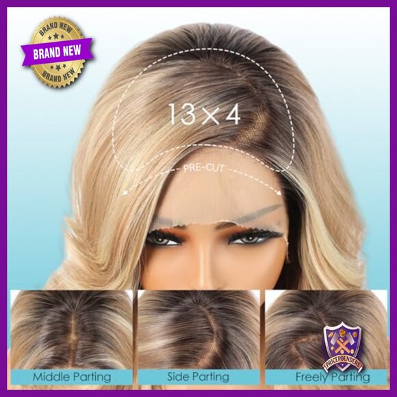 26 Inch Synthetic Lace Front Wig Heat Resistant Glueless Long Waves main image 5